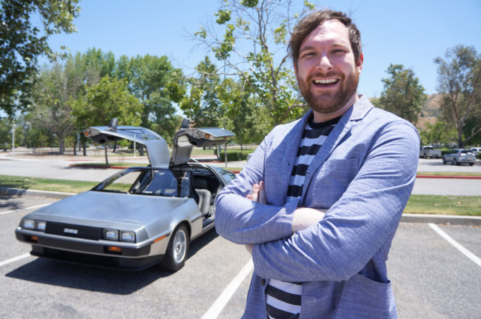 Spencer White poses in front of his 1982 DeLorean. Samie Gebers/Signal