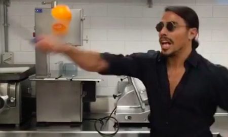 Salt Bae Chopping Up Fruit