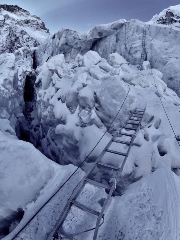 (Picture: Facebook/ Ryan Sean Davy) Everest climber is found hiding in a cave at 20,000ft to avoid paying the £8,500 fee to scale the peak