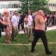 Man fight Ascot shirtless