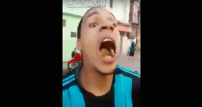 Graphic Video Shows Drug Addict Eating Warm Dog Poo For A Bet