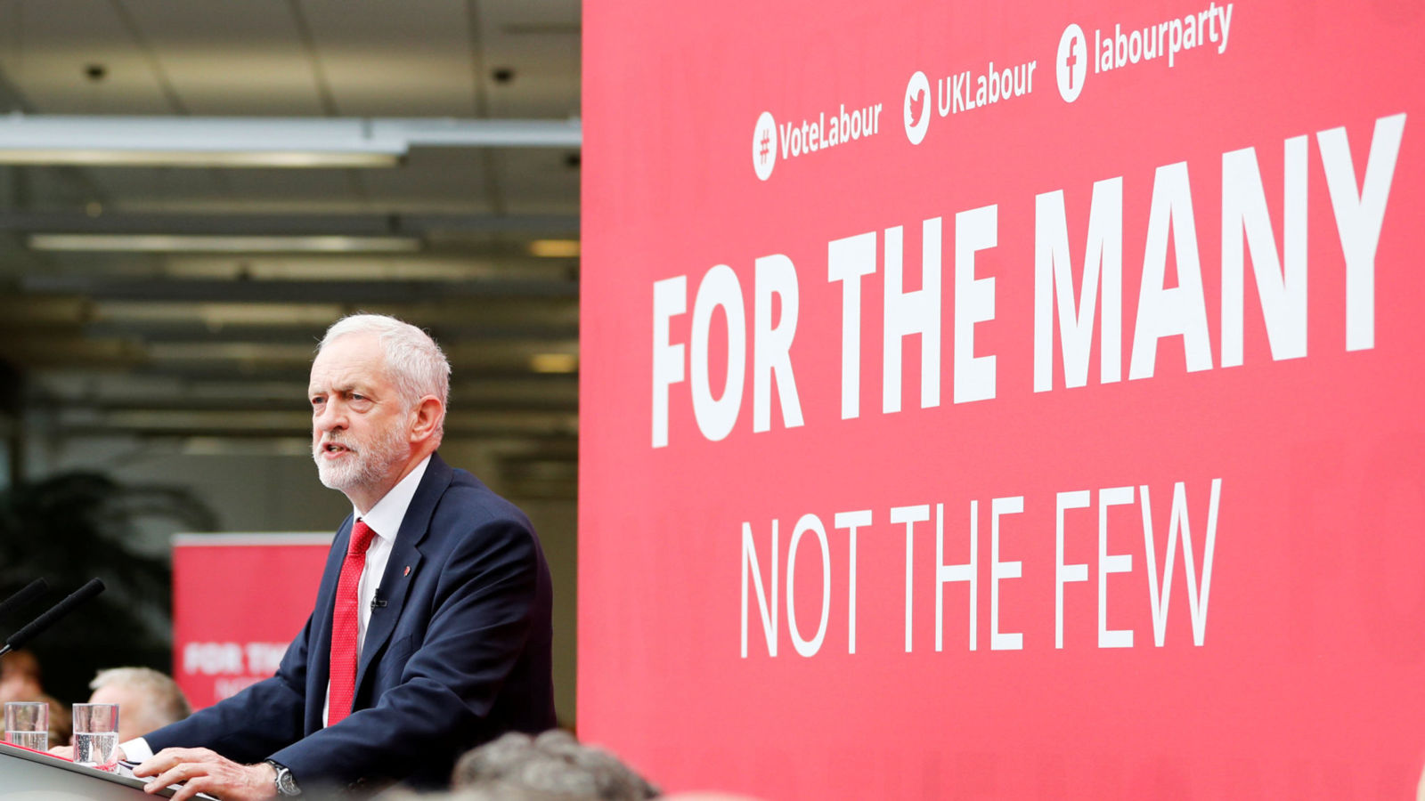 Jeremy Corbyn, the leader of Britain's opposition Labour Party, launches the party's election manifesto at Bradford University, May 16, 2017. REUTERS/Darren Staples