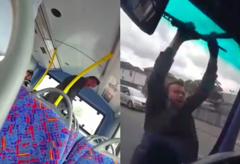 man bus