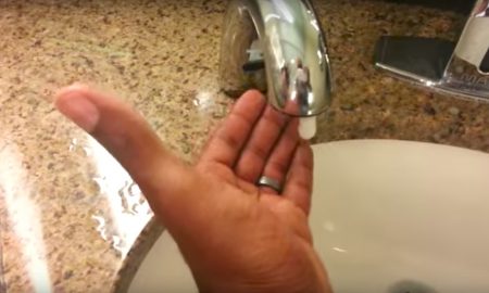 Racist soap dispenser