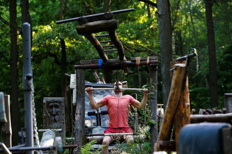 Russian Bodybuilders Create Outdoor Gym Using Junk From The Scrapyard