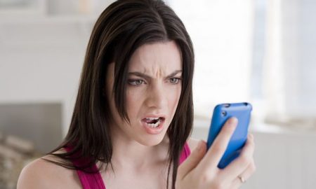 Woman phone