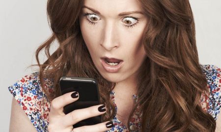 Woman shocked phone