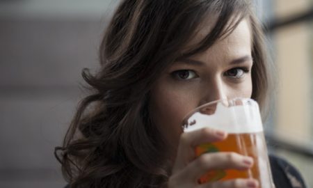 Girl Drinking Beer
