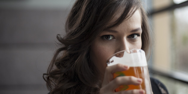 Girl Drinking Beer