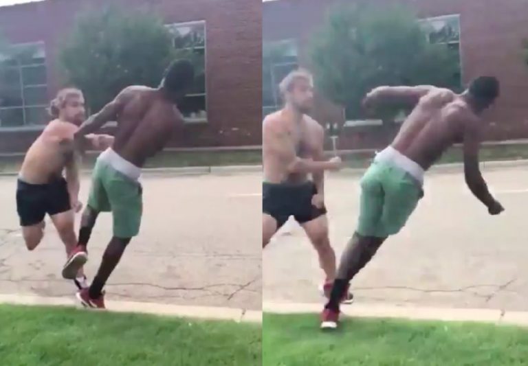Cocky Guy Starts On MMA Fighter; Gets Knocked Out Not Once, But Twice