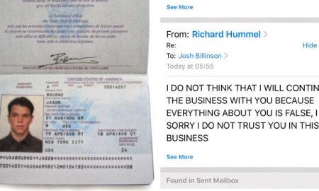 Troll scam Jason Bourne passport