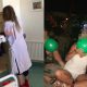 Student laughing gas