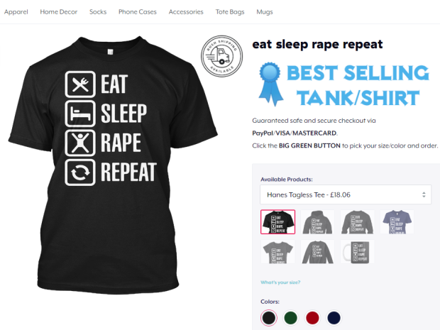 rape t shirt