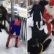 Batman Spiderman Santa