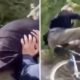 Eldelry Man Pushed Bike