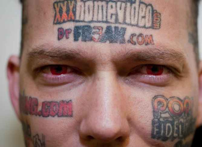 Porn Websites Tattooed Face