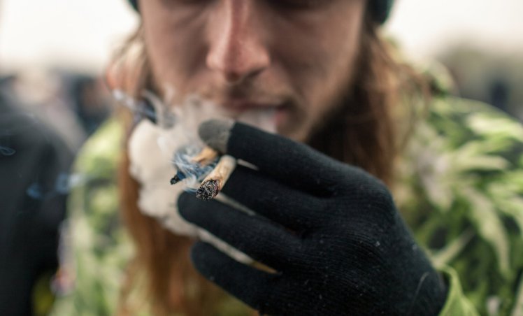 Light it up: smokers enjoy marijuana at the Pro Cannabis Rally in Hyde Park in London