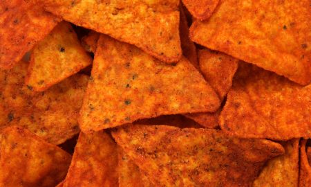 Hot corn chips background