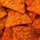 Hot corn chips background