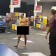Naked Man Petrol Station