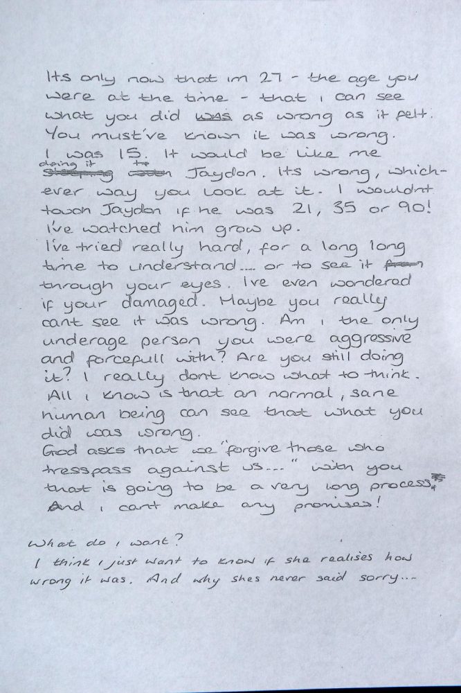 Sex Abuse Letter