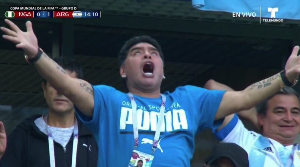 Maradona Celebrating