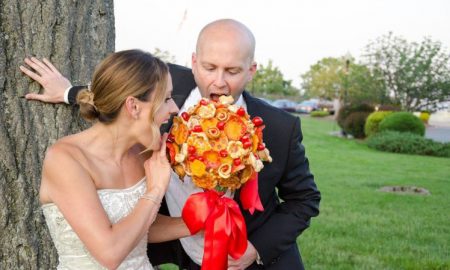 Pizza wedding bouquet