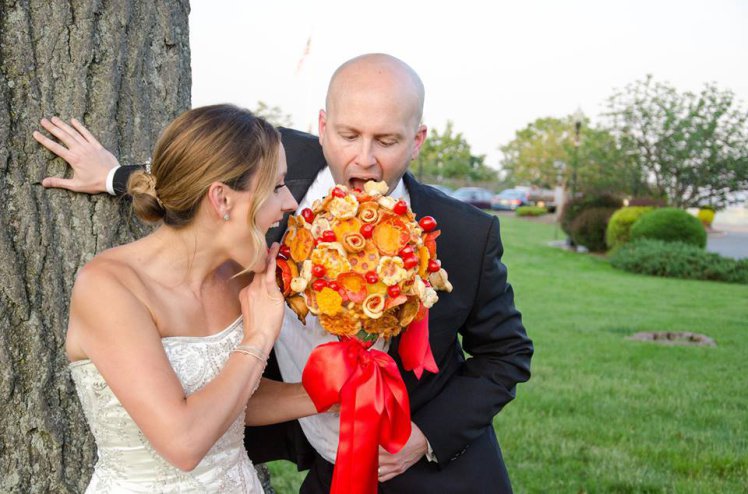 Pizza wedding bouquet