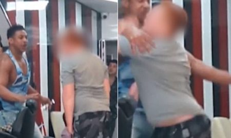 Kid Punches Barber