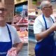 Butcher Swinging Meat