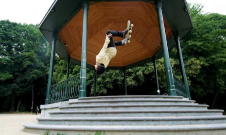 Skateboarding Parkou