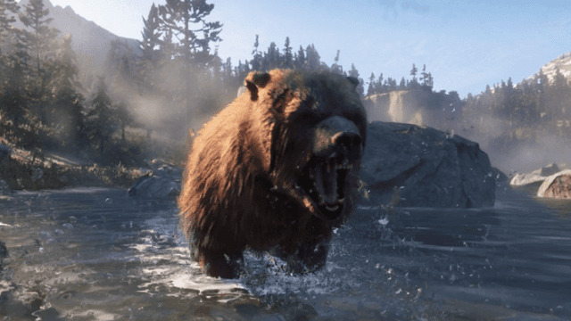 Red Dead Bear Attack