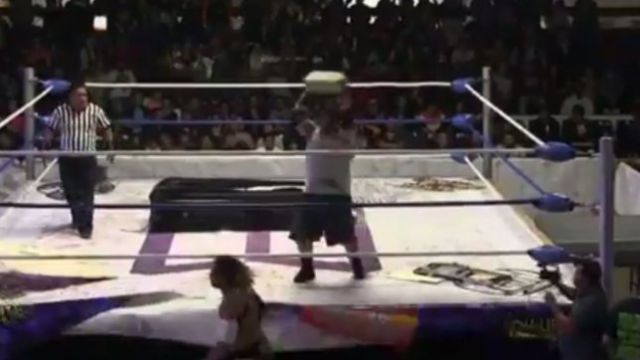 Watch This Mexican Wrestler Nearly Kill His Opponent By Smashing A