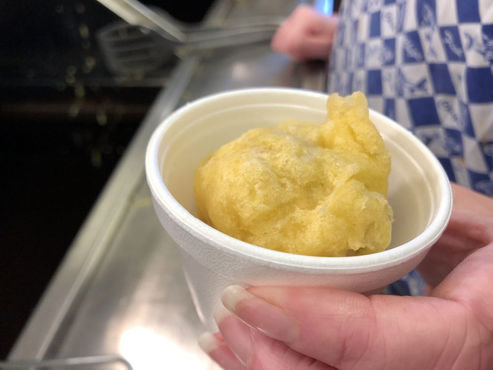 Battered Creme Egg at Major's chip shop