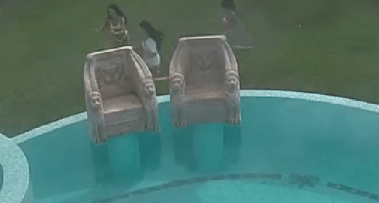 Bikini Models Run For Their Lives When Wild Kangaroo Crashes Playboy’s Mansion (VIDEO)