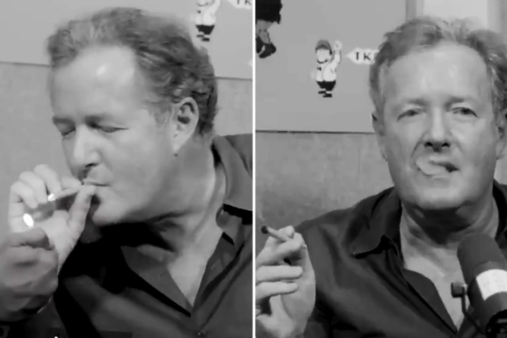 Piers Morgan smoking weed