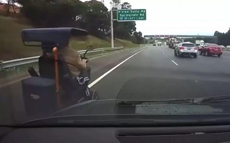 Watch This 92 Year Old Drive A Mobility Scooter Down A Busy Motorway