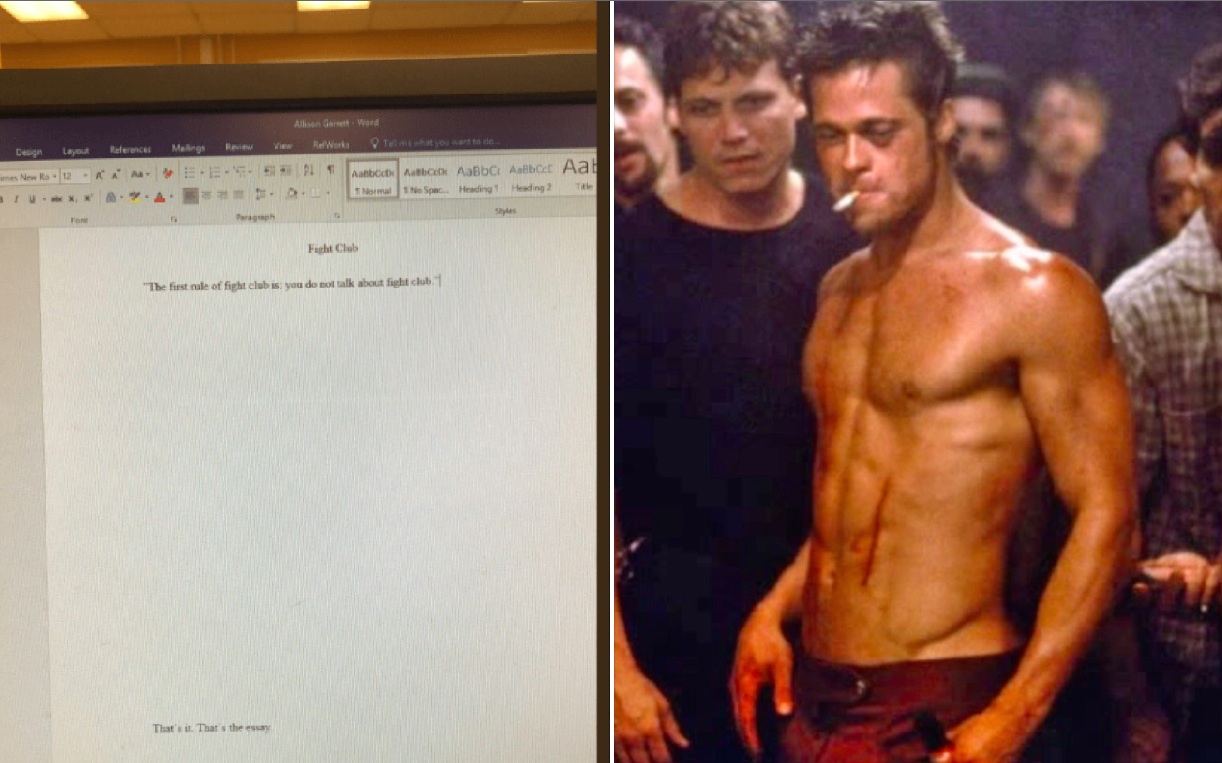 Essay questions for fight club