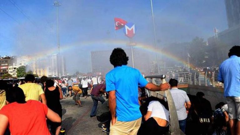 Police In Turkey Blast Pride Parade With Water Cannons, Accidentally Create Rainbow