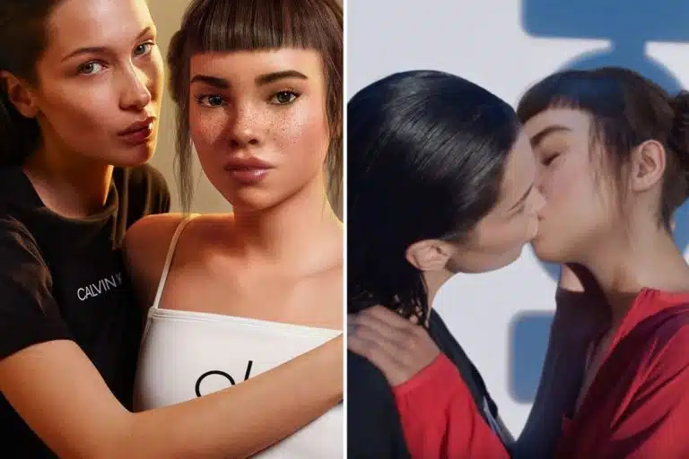 Calvin Klein Apologises To LGBT Community For Ad Of Bella Hadid Kissing A Female Robot