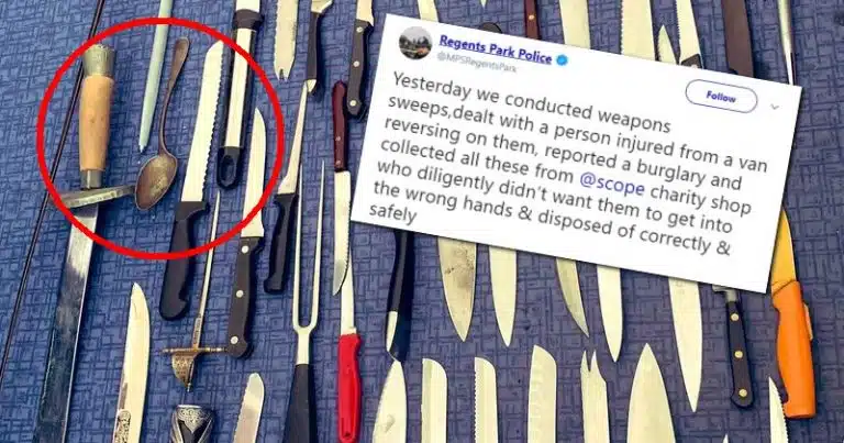 UK Police Ridiculed For Posting Pic Of Dangerous Spoon They Took Off The Streets