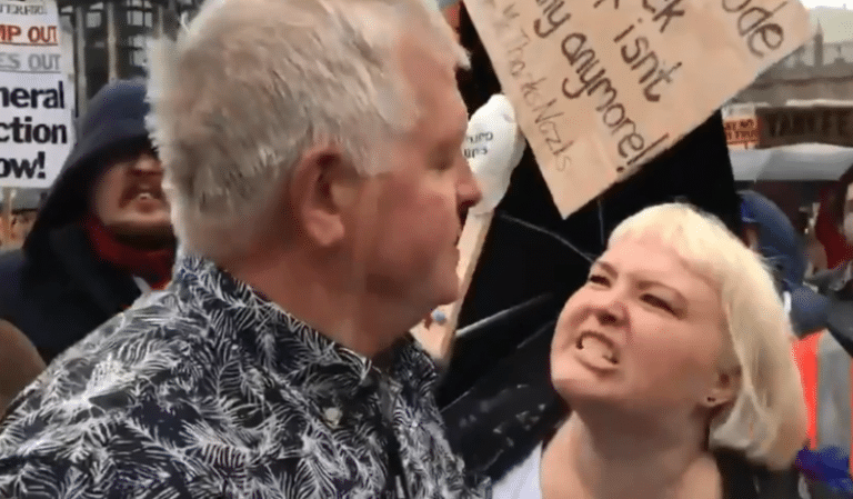 NHS Worker Apologises For Screaming ‘Nazi’ In The Face Of Trump Supporter Attacked With Milkshake
