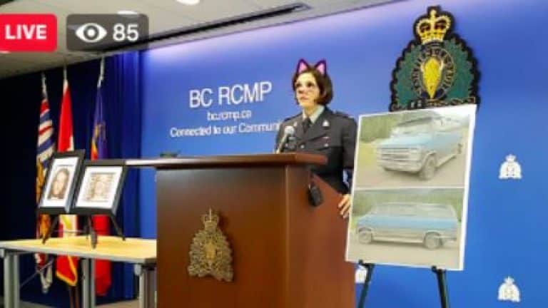Canadian Police Accidentaly Livestreams Officer Using Cat Filter Whilst Talking About Double Murder