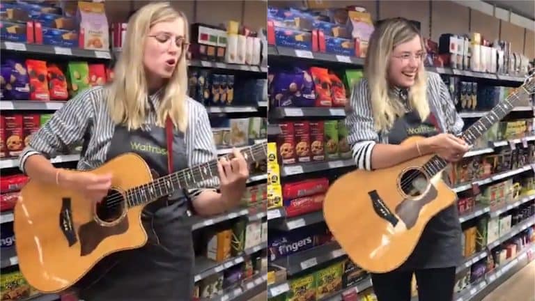 Waitrose Employee Performs For Former Blue Manager At Supermarket And Gets Signed On The Spot