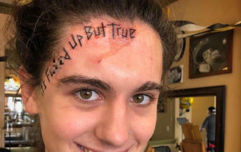 Teenage Artist Named ‘The Moniker Of Sadness’ Gets Face Tattoo Because Magic Mushrooms Told Him To Get It