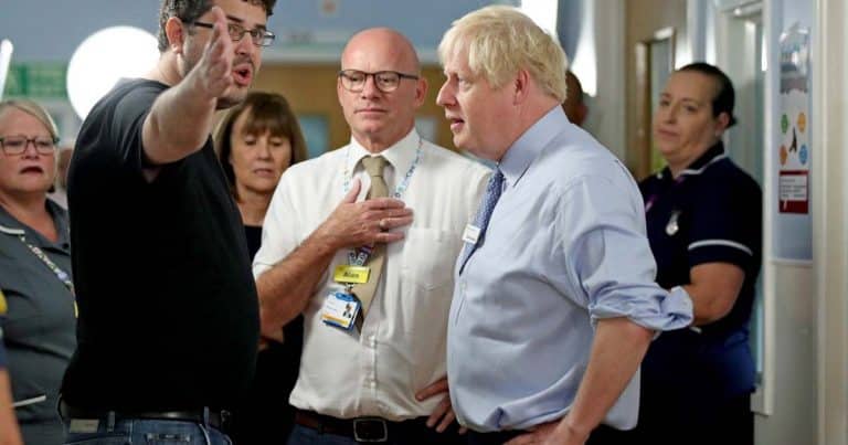 Angry Dad Confronts Boris Johnson After His Baby Almost Died (VIDEO)