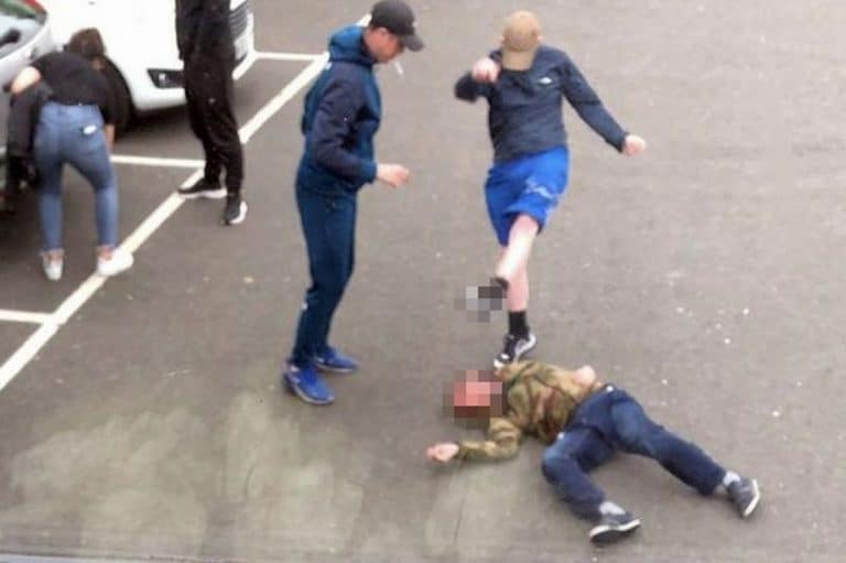 Thugs Kicked Defenceless Man’s Head Like A Football In Attack Caught On Camera