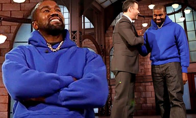 Kanye West Crashes Jimmy Kimmel, Rants About Religion & Tells Off Audience Member For Wearing Gucci