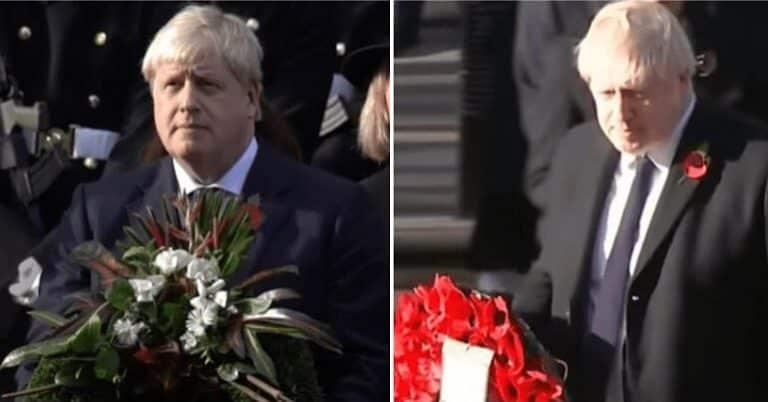 BBC Breakfast Is Showing Doctored Footage Of Boris Johnson Laying A Wreath At The Cenotaph