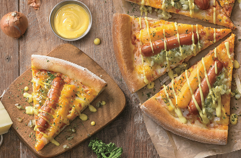 Papa John’s Korea Has Released A Pizza With Eight Entire Hot Dogs On It